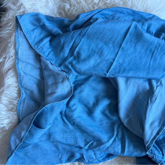 Loft Woman’s Blue Tie Wrap Skirt 💙 - Picture 2 of 7